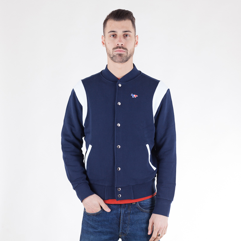 kitsune-teddy-tricolor-fox-patch-jacket-navy-01